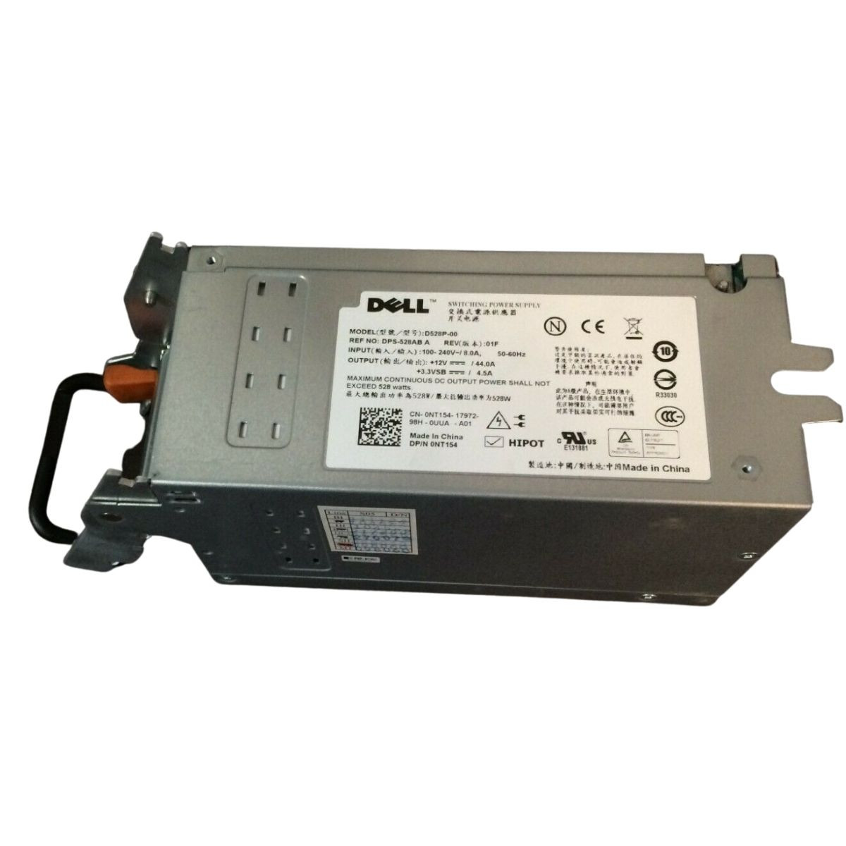 Dell 528W PowerEdge voeding PSU - D528P-00 - 0NT154