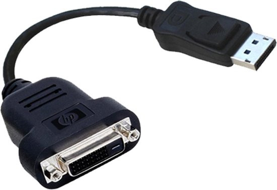 HP Display Port naar DVI-D adapter - Zwart - 481409-001