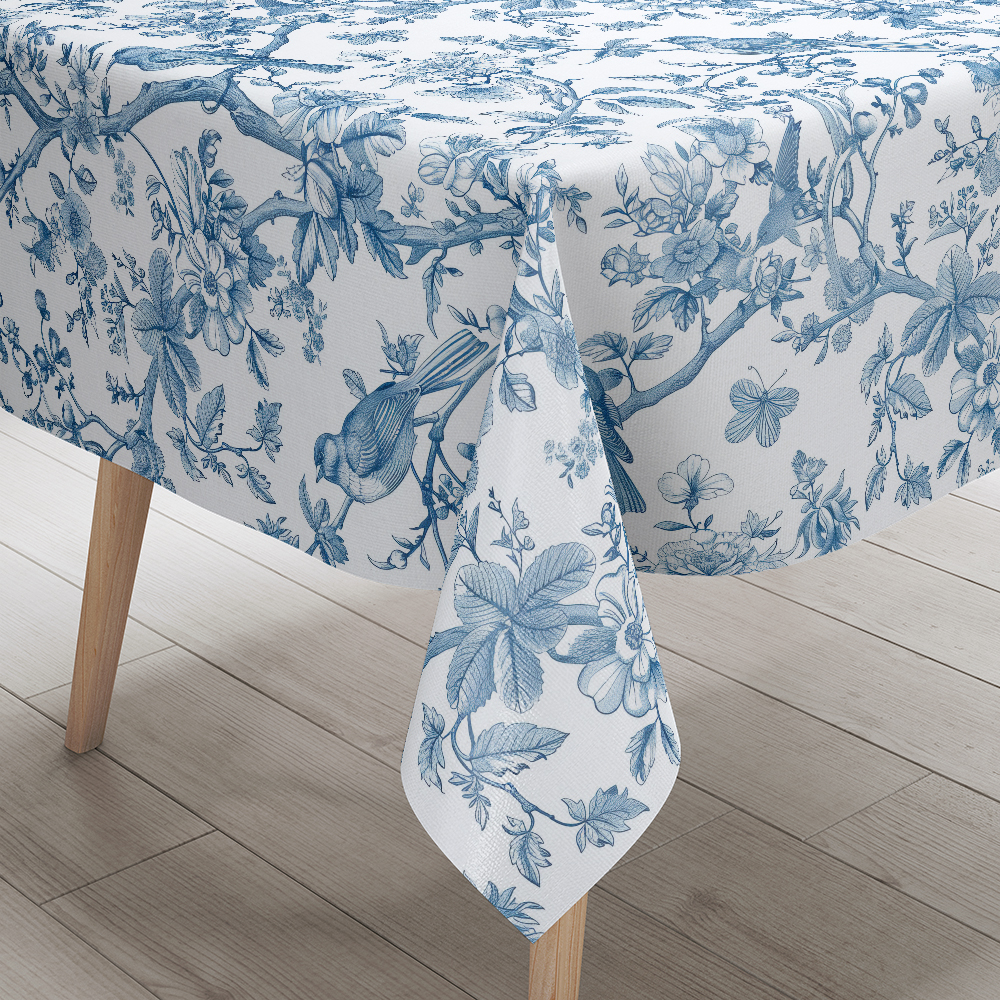 Tablecloth – Free Spirited Vintage Bird On Tree Liberty Floral Print