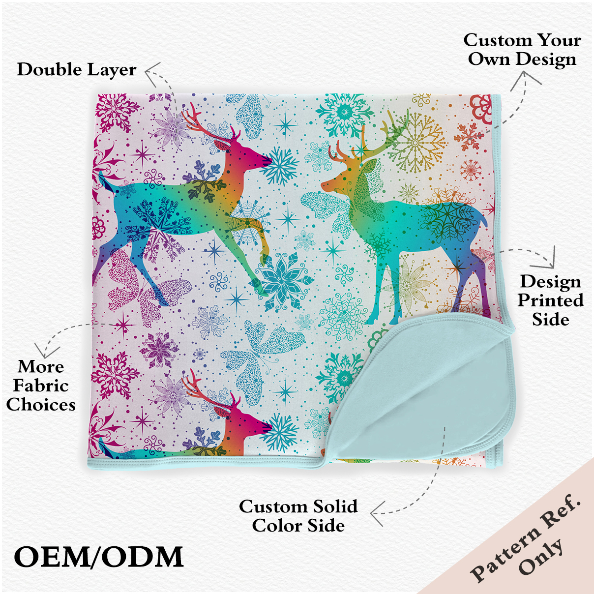 Customized DoubleLayer Bamboo Viscose Summer Blanket For Baby, Kids Blanket