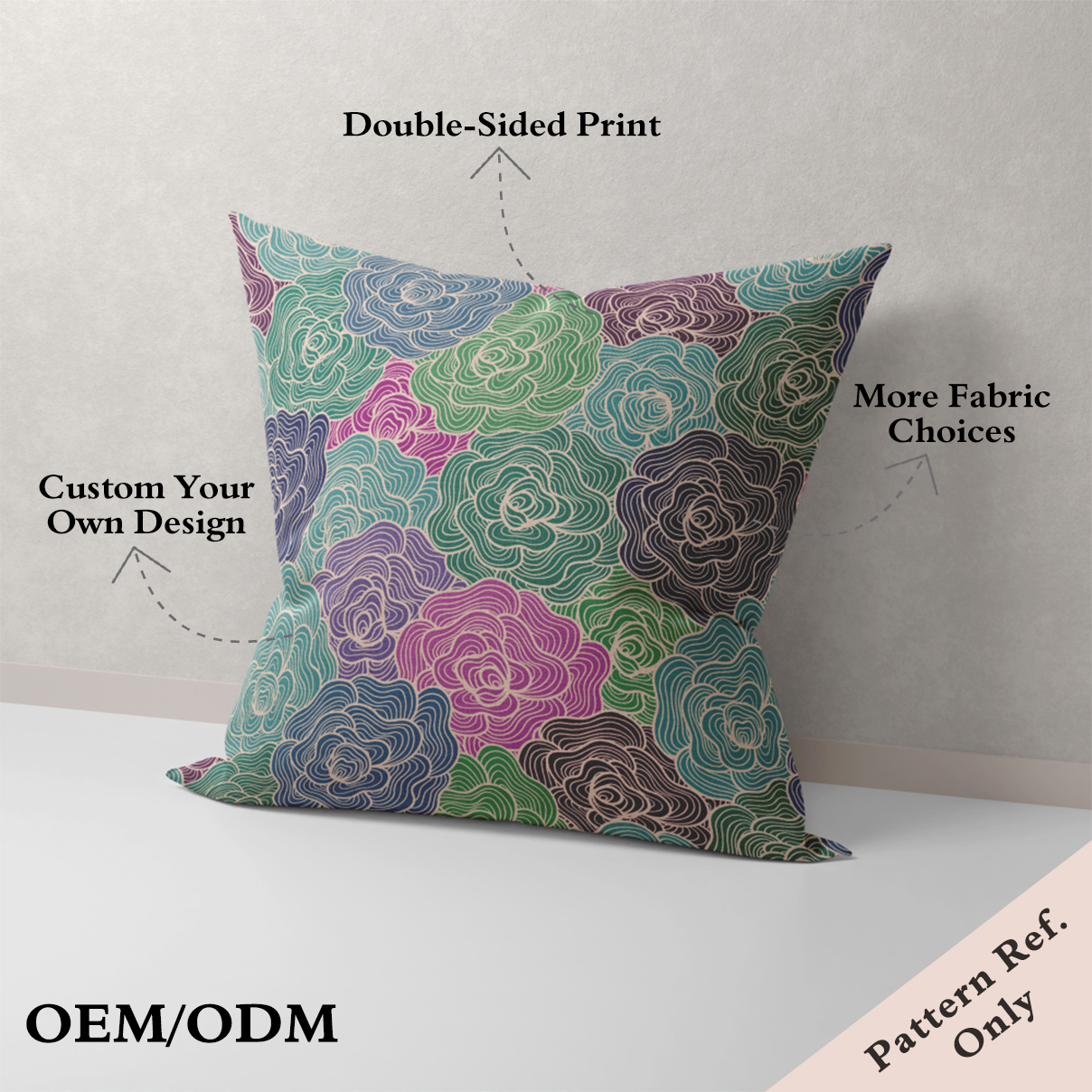 Customized Throw Pillow Cushion Cover | 2-sided Printing | Soft & Breathable
